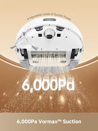 DREAME D10 Plus Gen 2 Robot Vacuum and Mop with Self Emptying Base for 90 Days of Cleaning, 6000 Pa Suction and LiDAR Navigation, Obstacle Avoidance, Wi-Fi Connected - Image 3
