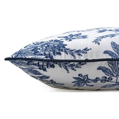 Ridhi Incremental Blue Block Print Cotton Throw Pillow Covers for Decorative Couch Pillows for Living Room, Chic Boho Cute Outdoor Thanksgiving Pillows Covers Gifts 18x18 Inches - Image 6