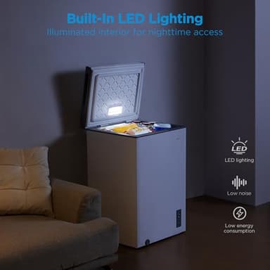 Midea MERC04C4BAWW 3.5 Cubic Feet Chest Freezer, Cu.ft-Convertible, White - Image 6