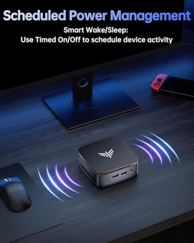 KAMRUI Essenx E1 Mini PC, Small Computer Twin Lake- N150 up to 3.6 GHz(Upgraded N100), Mini Desktop Computer 8GB DDR4 256GB SSD, 2.4G/ 5.0G WiFi, BT, 4K for Business, Home, Office Family-NAS - Image 6
