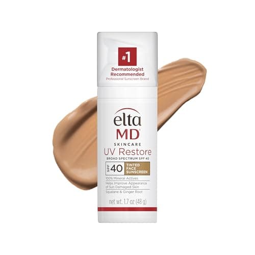 EltaMD UV Restore Tinted Sunscreen for Face SPF 40, Tinted Mineral Sunscreen for Sun Damaged Skin Repair Face, Anti Aging Zinc Oxide Moisturizer Formula, 1.7 oz - Image 1