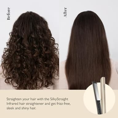 Silk’n 2-in-1 Hair Straightener and Curling Iron - SilkyStraight - Flat Iron with 12 Adjustable Heat Settings - Smooth Styling, Fast Heating and Frizz Control - Travel-Friendly with Dual voltage - Image 4
