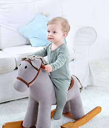 O2 BABY Baby Boys Girls Organic Cotton Zip Front Sleeper Pajamas, Footed Sleep 'n Play（Newborn, Sage） - Image 2