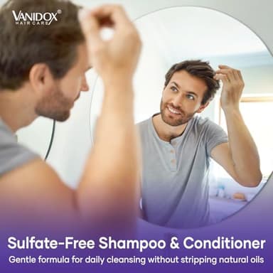 Vanidox Tea Tree Shampoo and Conditioner Set with Lavender and Mint | DHT Blockers | With 100% Pure Tea Tree Oil for Itchy, Dry Scalp | Sulfate & Paraben Free | For Men & Women | 16 fl oz Each - Image 6