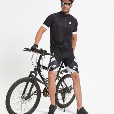 sponeed Men's Shorts for Biking Padding Cycling Pants Male Trainning Padded Road Bike Underwear US L White - Image 3