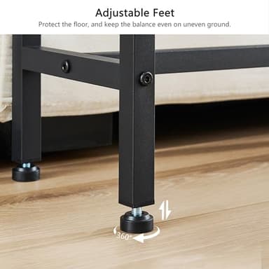 Gewudraw 70 in Skinny Sofa Table Behind Couch, Console Table with Oulets & USB Ports for Hallway, Entryway,Living Room, Bedroom, Rustic Brown - Image 9