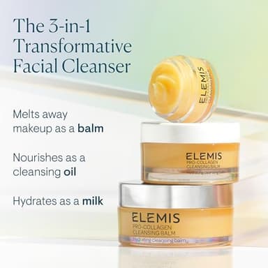 ELEMIS Pro-Collagen Cleansing Balm - 3-in-1 Daily Face Cleanser - Removes Waterproof Makeup - Lavender and Chamomile Oil Blend - 100g - Image 2