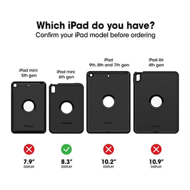 OtterBox Made for Kids Case for iPad mini (A17) and iPad mini (6th gen) - Hearts and Crafts (Red), Easy Installation and Removal, Grab and Go Handle, Easy Cleaning, Durable - Image 2