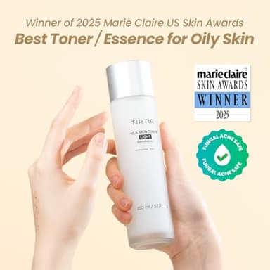 TIRTIR Milk Skin Rice Toner Light | Instant Hydration with 4% Niacinamide, Pantenol, Lightweight, Pore-Tightening, Vegan, Acne-Prone, Oily Skin, Fungal Acne Safe, Korean Skin Care, 5.07 Fl Oz - Image 2