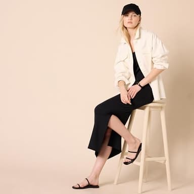 Amazon Essentials Women's Supersoft Terry Racerback Maxi Dress (Previously Daily Ritual), Black, Large - Image 5