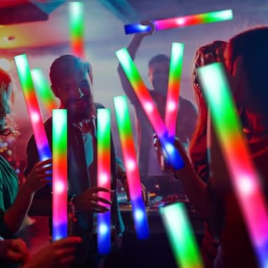 OLUPP 102 PCS Led Foam Sticks, Bulk Glow Sticks with 3 Colors Flashing, Light Up Baton Wands for Kids, Glow Sticks Party Supplies for party, Wedding, Raves, Concert, Camping, Sporting Events - Image 7