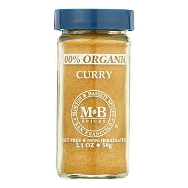 Morton & Bassett 100% Organic Curry Powder | Bold & Aromatic Blend for Indian & Asian Dishes | Gluten Free, Salt Free, Non-GMO | 2.1 oz Jar - Image 1