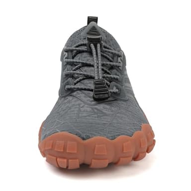 UBFEN Water Shoes Aqua Swim Shoes Mens Womens Beach Sports Quick Dry Barefoot for Boating Fishing Diving Surfing Dark Grey Color Size US 13 Women 11 Men - Image 2