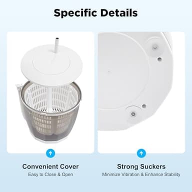 Hand Crank Washing Machine, 2 in 1 Non-Electric Washer Manual Traveling Outdoor Washing Machine Grey Mini Compact Washer Spin Dryer for RV Travel - Image 7