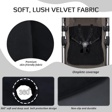 INFANZIA Dry Seat, Car Seat Protector Waterproof Carseat Liner Potty Training Toddlers, Baby and Infants, Piddle Pad for Carseats Strollers (Black, 2 Packs - Image 4