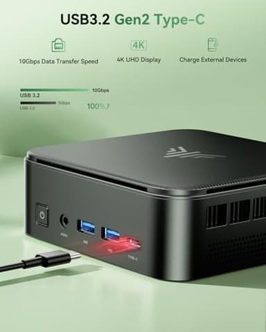 KAMRUI Mini PC, E3B 32GB RAM 512GB SSD Mini Gaming Computers AMD Ryzen 5 7430U Micro Desktop Computer (Max 4.3GHz,6C/12T, Beat 5650U), Small PC Support WiFi 6, BT5.2, Triple Display for Office Home - Image 7