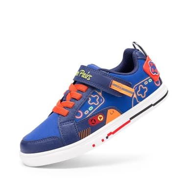 DREAM PAIRS Toddler Boys Sneakers Little Kids Shoes Playful Fun Cartoon Causal Walking Non-Slip Hook and Loop,Size 1 Little Kid,Navy,KKUMFN2509 - Image 1