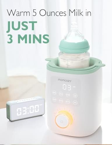 Momcozy Retain Nutrients Bottle Warmer, 9-in-1 Baby Bottle Warmer with Night Light, Accurate Temperature to Preserve Fullest Nutrients in Breast Milk, Bottle Warmers for All Bottles - Image 3