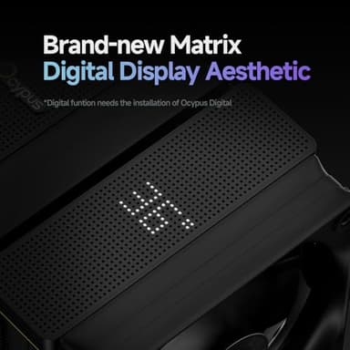 Iota A62 BK CPU Cooler,CPU Air Cooler with New Digital Display,6 Copper Heat Pipes,120MM FDB Fans,CPU Cooling Fans for AMD AM4/AM5,Intel LGA 115X/1200/1700/1851 - Image 3