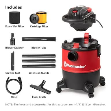 Vacmaster 6-Gallon* Wet/Dry Vacuum with Detachable Blower – VBVB611PF 1101 - Image 2