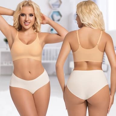 PRETTYWELL Bralettes Seamless Comfort Bras for Women no Underwire Wireless Lightly Padded Everyday T Shirt Bra Sleep Bra - Image 7