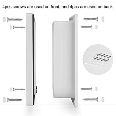 Depets Medium Cat Flap Door with 4 Way Lock (Outer Size 7.5" x 7.8"), Magnetic Pet Door Kit White, Weather-Resistant Cat Door for Cats & Doggy - Image 6