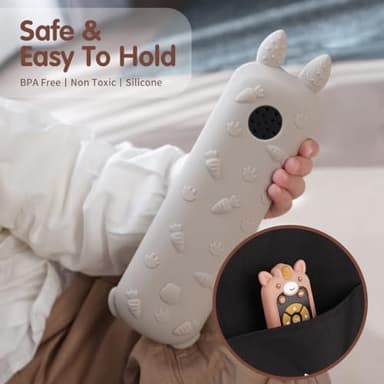 Nueplay Baby TV Remote Control Toy with Silicone Teether Cover, Toddler Realistic Controller, Early Number Learning in 3 Languages (English, Spanish & French), Preschool Girls Toys 6, 12, 18 Months - Image 7
