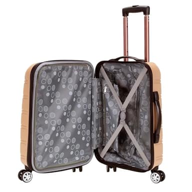 Rockland Melbourne Hardside Expandable Spinner Wheel Luggage, Champagne, Carry-On 20-Inch - Image 4