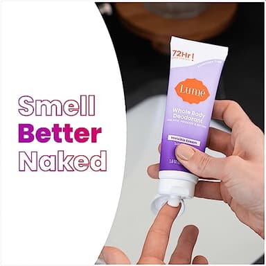 Lume Whole Body Deodorant - Invisible Cream Tube - 72 Hour Odor Control - Aluminum Free, Baking Soda Free, Skin Safe - 3.0 ounce (Soft Powder) - Image 8