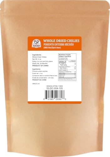 52USA Dried Chilli Peppers, Whole Dried Chilies 4 Oz, Mild Spicy Dried Chiles, Red Chili Pepper, Premium Szechuan Red Dried Chilis, Whole Chili Peppers, Dried Chili Great for Mexican Recipes, Mild Hot - Image 2