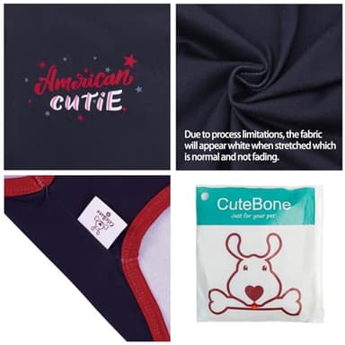 CuteBone Soft 4th of July Dog Shirt Lightweight Small Puppy T-Shirts Pet Clothes Breathable Tee Vest Stretchy Outfit Cat Apparel BX12L-D - Image 3