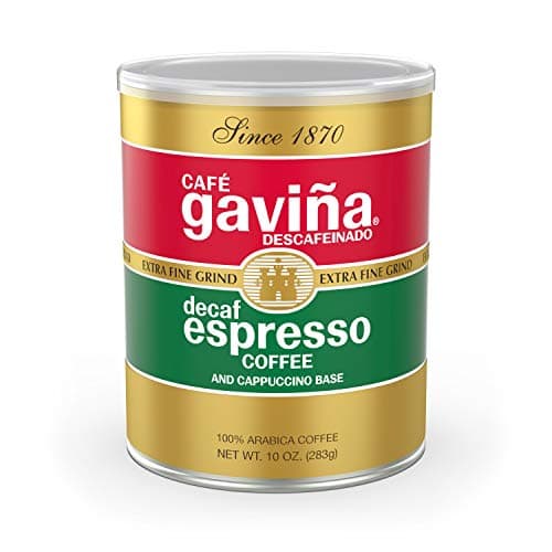 Café Gaviña Decaf Espresso Roast Extra Fine Ground Coffee: 100% Arabica, Dark Roast, Spicy, dark Chocolate Notes - Perfect for Espresso Machines and Cold Brew - 10 oz Can - Image 1