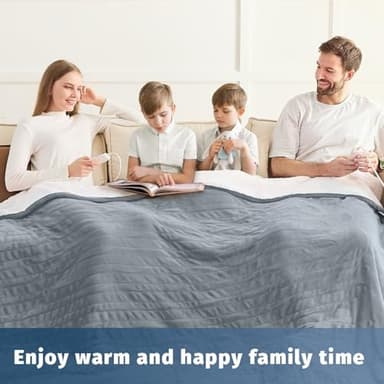 King Size Heated Electric Blanket - 90" x 108" with Dual Control, 10 Heating Levels & 8 Hours Auto Off, Soft Warm Flannel Gifts with Over-Heat Protection, ETL & FCC Certified - Image 5