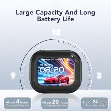 Dwolm NE20 Earbuds, 2025 New NE20 Translation Earbuds, AI Translation Ear Buds Real Time, Translator Headphones with LCD Touch Screen for 134 Languages&Accents, 60HPlaytime for Travel Business - Image 3