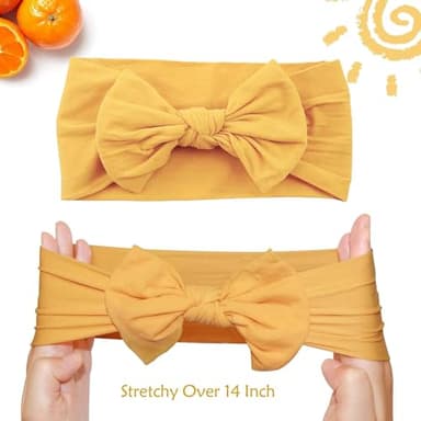 ALinmo 25PCS Baby Nylon Headbands Soft Hairbands Hair Bow Elastics for Baby Girls Newborn Infant Toddlers Kids - Image 3