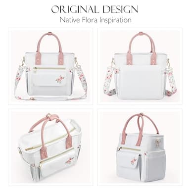 GLORIEROO Deluxe Insulated Lunch Box Bag Women - Leakproof Waterproof Cooler with Multi Pockets Removable Strap for Work Picnic - Teacher Mothers Day Christmas Birthday Gifts - Image 8