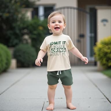 wdehow Toddler Baby Boy Summer Clothes Set Letter Print Crew Neck Short Sleeve T-Shirts Elastic Waist Shorts 2Pcs Outfits (A-A Green 2, 2-3T) - Image 3