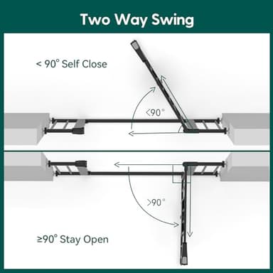 Babelio Upgraded Baby Gate with Cat Door, 29-43" Auto Close Durable Dog Gate for Stairs, Doorways and House, Easy Walk Thru Safety Gate with Pet Door Includes 4 Wall Cups, Black - Image 6