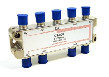 Philmore 2GHZ High "Q" 8-Way Low Loss Coaxial Satellite TV Signal Splitter With Weather Caps, Commercial Grade; CS208 - Image 4