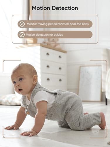 bonoch 1440p Baby Monitor with Camera and Audio, Smart No WiFi Baby Camera, 5.5" Video Monitor, AI Crying/Motion/Turn Over Detect, 240h Lasting, Hack Proof, Auto Night Vision, VOX Mode, White Noise - Image 6