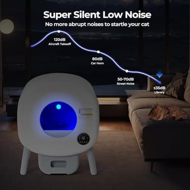Automatic Cat Litter Box Self Cleaning for Multiple Cats – XL Smart Litter Box with App Control, Odor-Free Waste Disposal, Quiet Operation, Safety Sensors, Compatible with Clumping Litter - Image 6