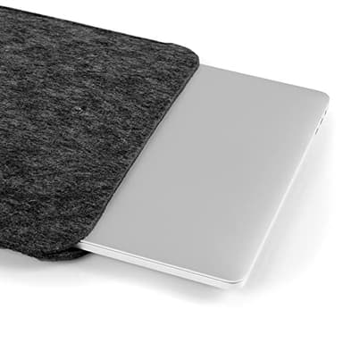 MegaGear 13" Genuine Leather & Fleece Slim MacBook Bag – Stylish & Protective Sleeve for MacBook Pro, MacBook Air, and Laptops - Image 4
