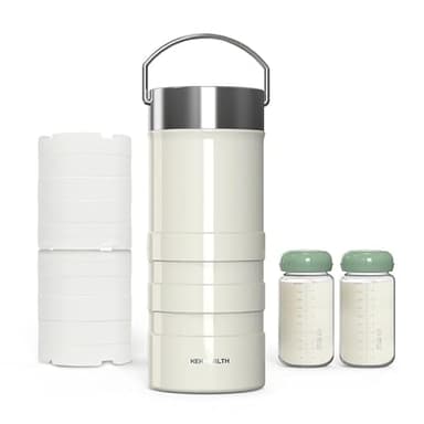 KEKHEALTH 22oz Breast Milk Cooler for Work and Travel, 24 Hours All-Day Cooling, Large Capacity Portable Breastmilk Chiller with 2pcs Breastmilk Storage Bottle, Baby Feeding Essentials - Image 1