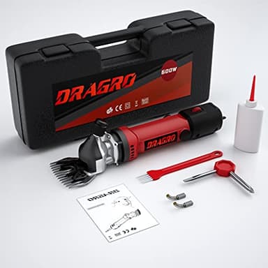 Dragro Sheep Clippers 600W, Professional Animal Shearing Machine, Farm Livestock Grooming Kit, Heavy Duty Electric Clippers for Thick Coat Animals (Sheep Clippers-600W) - Image 2