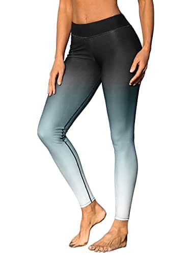 ATTRACO Womens Swim Pants UPF 50 Swimming Tights Quick Dry Swim Leggings Swimwear Black Gradient M - Image 1