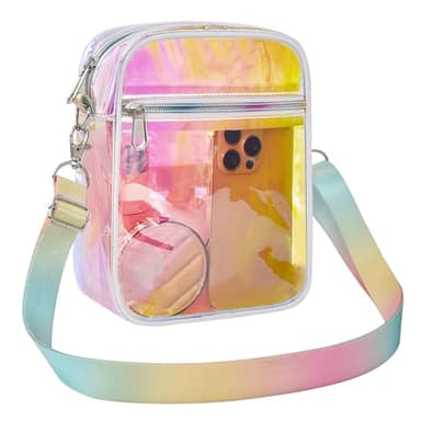 USPECLARE Clear Purse Stadium Transparent Messenger Bag Stadium Approved for Men and Women Clear CrossBody Bag - Image 1