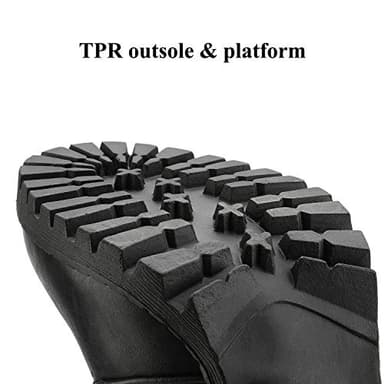 DREAM PAIRS Women's Combat Ankle Boots Chunky Heel Lace up Fashion Heeled Booties,Size 9,Black,SILVERADO - Image 4