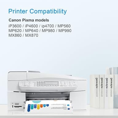 PGI-220 CLI-221 Ink Cartridges Compatible Replacement for Canon MX870 Printer Ink Cartridges for Canon 220 Ink Cartridges to use with MX860 MP980 MP560 MP620 MP640 MP990 iP4600 iP3600 iP4700, 5 Pack - Image 2