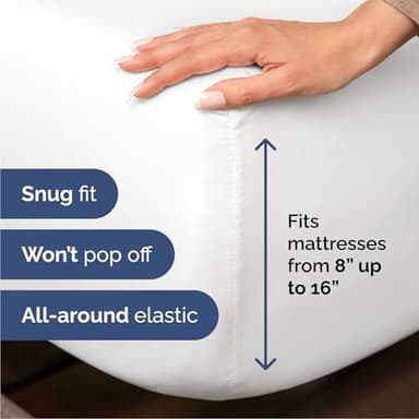 Queen Size 4 Piece Sheet Set - Comfy Breathable & Cooling Bed Sheets Set - Hotel Luxury Bedding for Women, Men, Kids & Teens - Deep Pockets, Easy Secure Fit, Soft and Wrinkle Free - Oeko-Tex - White - Image 3