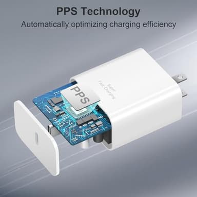 45W Type C Charger, 10FT USB C Charger 2-Pack iPhone 15 16 Charger with iPhone 16/16 Plus/16 Pro/16 Pro Max/iPhone 15/15 Pro Max/iPad Pro/AirPods/Galaxy S25 S24 S23 S22 S21,Android Charger(White) - Image 3